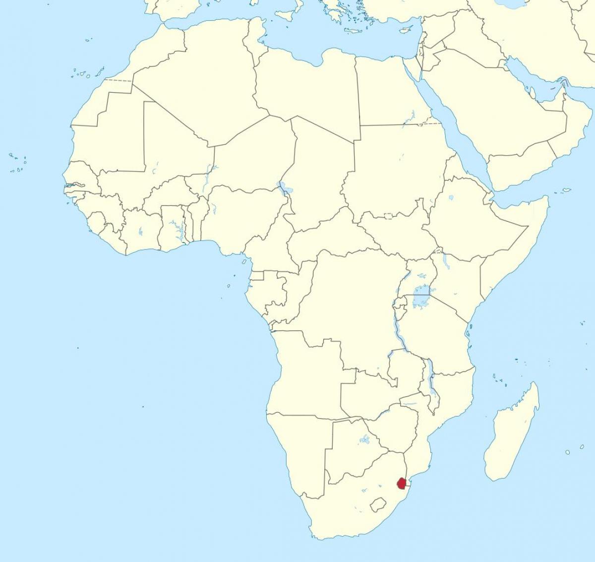 Mapa Svazijsko africe