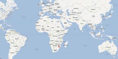 Mapa Svazijsko na světě